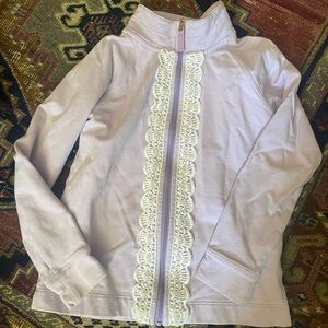 Lily Pulitzer cotton zip cardigan.